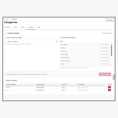 Module PrestaShop pour Intégration Allegro Marketplace