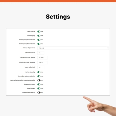 PrestaShop module for Custom pickup points