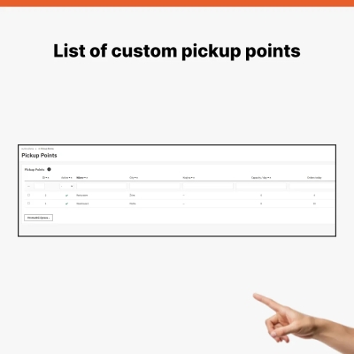 PrestaShop module for Custom pickup points