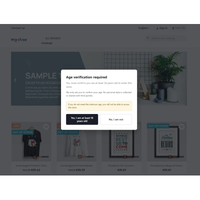 Modulo Verifica dell'età per PrestaShop | Konverzio.com