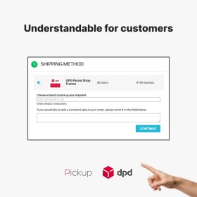 Prestashop modul na DPD Parcelshop vyzdvihnutie pre EURÓPU